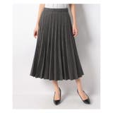 チャコールグレー | ロングレングスプリ-ツスカ-ト | Leilian