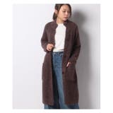 モカ | スタンドカラーニットカ-ディガン | Leilian PLUS HOUSE