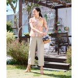 洗える ウエスト伸縮センタープレスパンツ | CARA O CRUZ | 詳細画像28