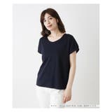 ネイビー | 半袖カットソー | Leilian