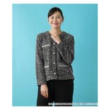 ブラック | ノーカラージャケット | Leilian PLUS HOUSE