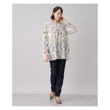 総柄ブラウス | Leilian PLUS HOUSE | 詳細画像3