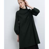 グリーン | ボトルネックコクーンスリーブワンピース | LANVIN en Bleu