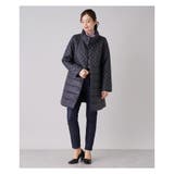 キルティング切替スタンドカラーコ-ト | Leilian | 詳細画像24