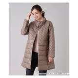 ブラウン系 | キルティング切替スタンドカラーコ-ト | Leilian