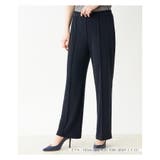 ネイビー | センターラインストレッチパンツ | Leilian PLUS HOUSE