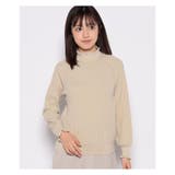 ベージュ系 | ハイネックリブニットプルオーバー | Leilian