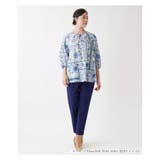 洗える花柄パネルプリントブラウス | Leilian PLUS HOUSE | 詳細画像2