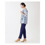 洗える花柄パネルプリントブラウス | Leilian PLUS HOUSE | 詳細画像3