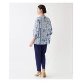 洗える花柄パネルプリントブラウス | Leilian PLUS HOUSE | 詳細画像4