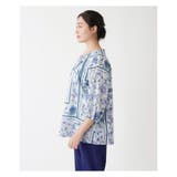 洗える花柄パネルプリントブラウス | Leilian PLUS HOUSE | 詳細画像6