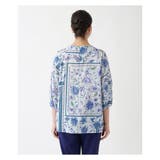 洗える花柄パネルプリントブラウス | Leilian PLUS HOUSE | 詳細画像7