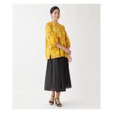 洗える花柄パネルプリントブラウス | Leilian PLUS HOUSE | 詳細画像13