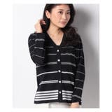 ラメボーダーカーディガン | Leilian | 詳細画像1