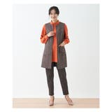 ブラウン | ツイードロングジレ | Leilian