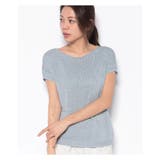 ロイヤルブルー | ラメニットプルオーバー | Leilian PLUS HOUSE