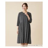 小紋柄フレアワンピース | Leilian PLUS HOUSE | 詳細画像1
