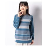 カシミヤボーダーニット | Leilian | 詳細画像1