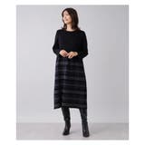 チェック切替ドッキングワンピース | Leilian PLUS HOUSE | 詳細画像7