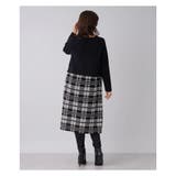 チェック切替ドッキングワンピース | Leilian PLUS HOUSE | 詳細画像12