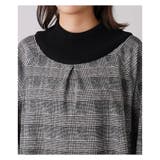 グレンチェック切替ブラウス | Leilian PLUS HOUSE | 詳細画像12