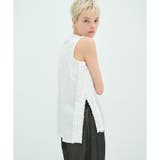 オフホワイト | サイドフリルノースリーブカットソー | LANVIN en Bleu