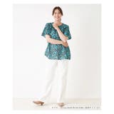 プリントノーカラーブラウス | Leilian PLUS HOUSE | 詳細画像5