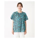 プリントノーカラーブラウス | Leilian PLUS HOUSE | 詳細画像8