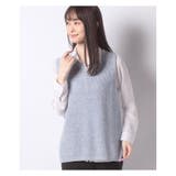 サックス | ニットベスト | Leilian PLUS HOUSE