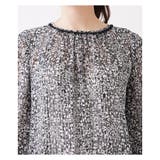 ボタニカル柄7分袖スモックブラウス | Leilian | 詳細画像14