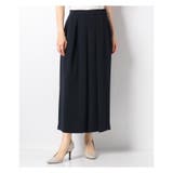 ネイビー | クロップドフレアパンツ | Leilian