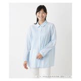 サックス | シアーコットンブラウス | Leilian PLUS HOUSE