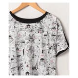 イラスト柄切り替えクルーネックカットソー | Leilian PLUS HOUSE | 詳細画像4