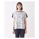 イラスト柄切り替えクルーネックカットソー | Leilian PLUS HOUSE | 詳細画像9