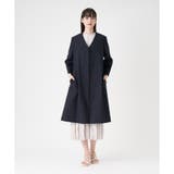 Vネックノーカラーコート | LANVIN COLLECTION | 詳細画像1