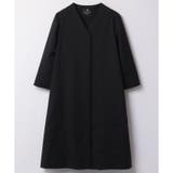 ネイビー | Vネックノーカラーコート | LANVIN COLLECTION