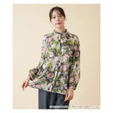 フラワープリントブラウス | Leilian PLUS HOUSE | 詳細画像1