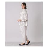 プリントボウタイ風ブラウス | Leilian PLUS HOUSE | 詳細画像3 