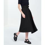 ブラック | ドライダブルクロスベルトスカート | LANVIN en Bleu