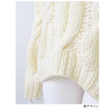 ハンドメイド ケーブルニットトップス ウール混 | LFO | 詳細画像9