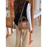 BROWN | ミニポーチ付ボストンバッグ | LETee
