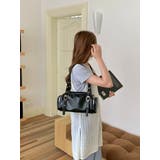 BLACK | ロングハンドルボストンバッグ ボスサイズポケット | LETee