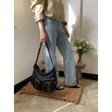 BLACK | スタッズベルテッドショルダーバッグ | LETee