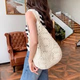 WHITE | ニットトートバッグ かぎ針モチーフ | LETee