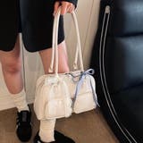 WHITE | ダブルポケットボストンバッグ ロングハンドル | LETee