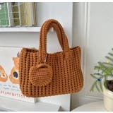 ニットハンドバッグ/ニット素材/マチあり/ちびポーチ付 | LETee | 詳細画像9