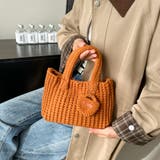 ニットハンドバッグ/ニット素材/マチあり/ちびポーチ付 | LETee | 詳細画像10