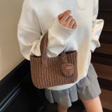 ニットハンドバッグ/ニット素材/マチあり/ちびポーチ付 | LETee | 詳細画像15