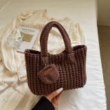 ニットハンドバッグ/ニット素材/マチあり/ちびポーチ付 | LETee | 詳細画像16