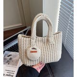 ニットハンドバッグ/ニット素材/マチあり/ちびポーチ付 | LETee | 詳細画像1